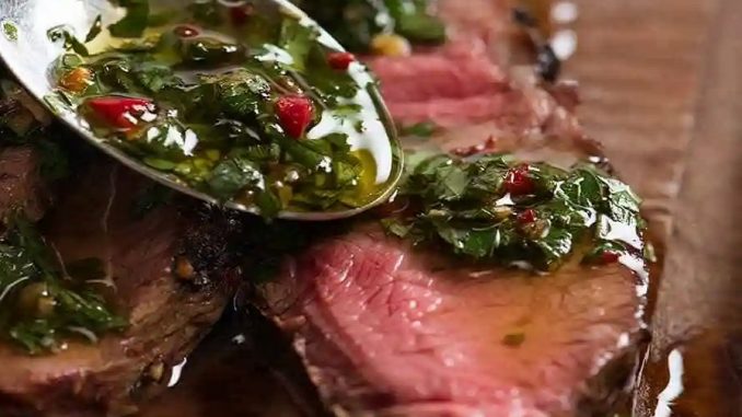 Making of Chimichurri Sauce